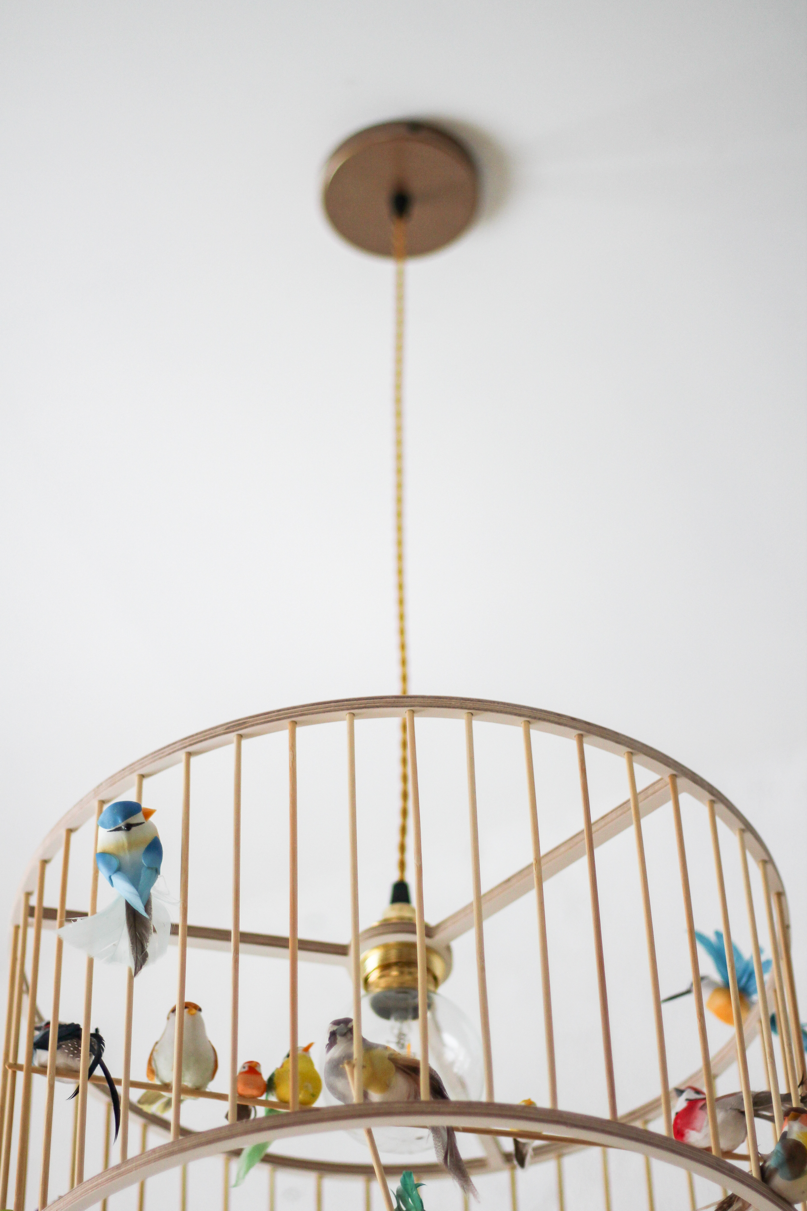 Birdcage Chandelier Pendant Light Wooden Lakaluk