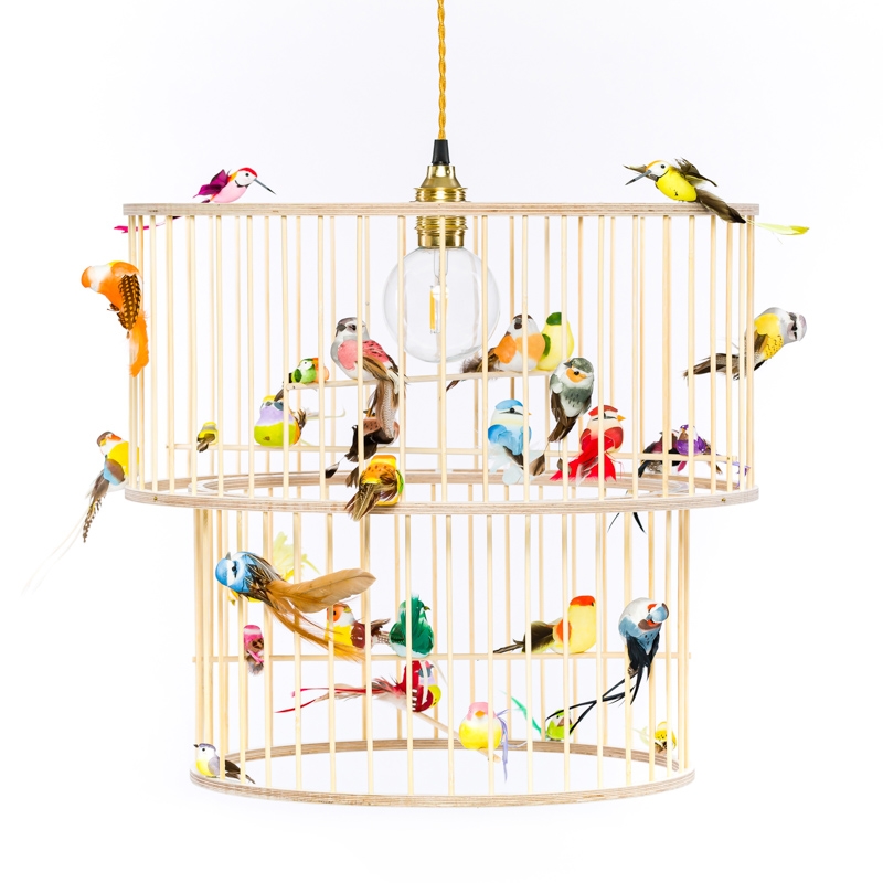 Double Birdcage Chandelier Pendant, Bird Cage Lighting Chandelier