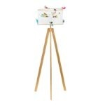 kids floor lamp tripod playroom light nature woodland nursery kids room children whimsical birds