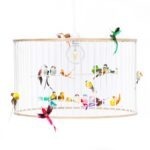 Large birdcage pendant light Nature kids ceiling light