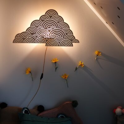 Plywood cloud wall lamp nursery light lakaluk