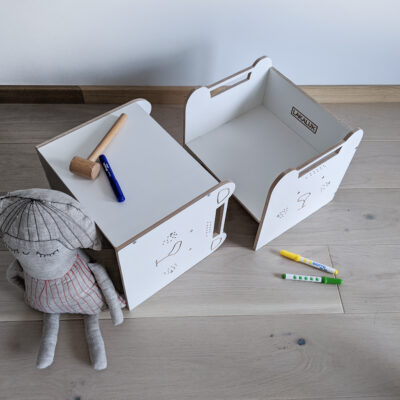 Montessori kuubiktool laste tool laste laud vineerist lakaluk